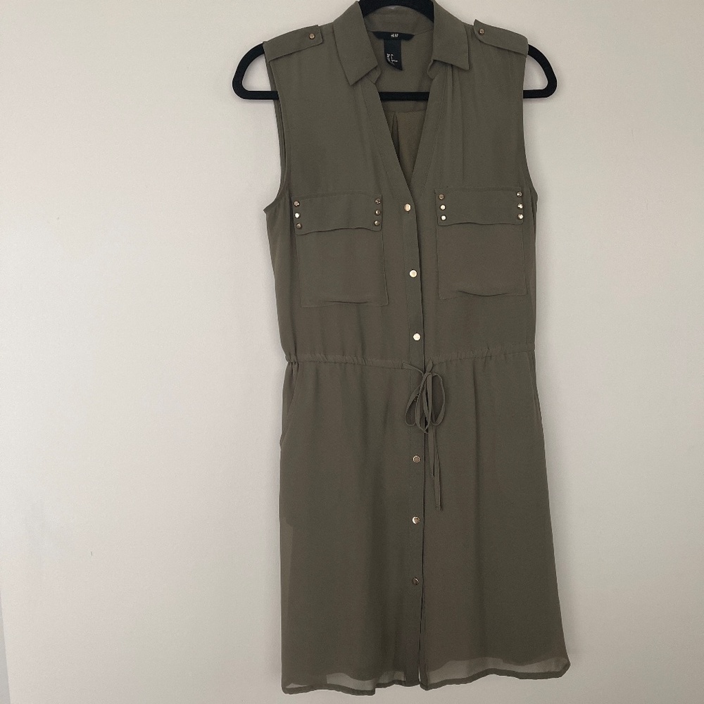 Express Military Green Dress